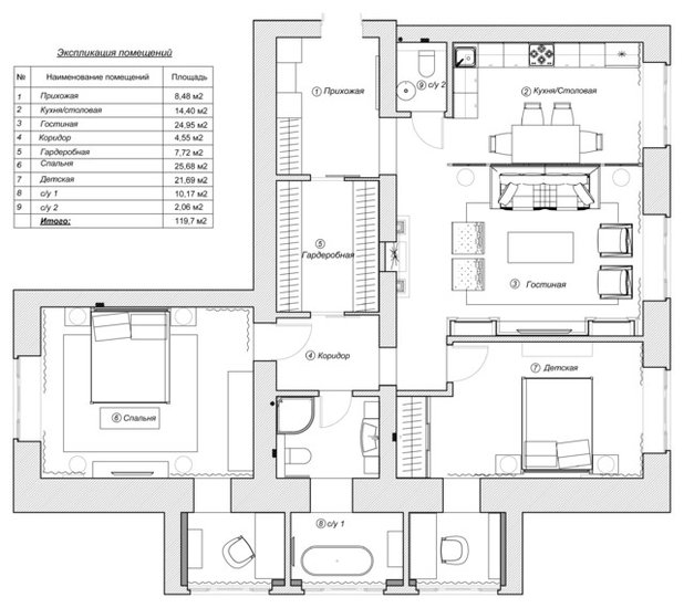 Внутренний план by S.Y.D. interiors studio