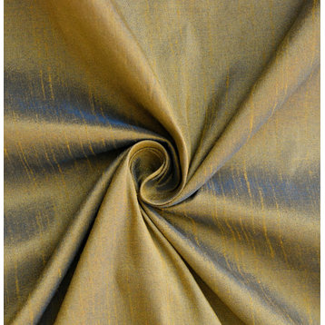 Gold, Turquoise Blue Art Silk Fabric By The Yard, 4 Yards For Curtain, Dress