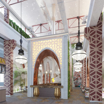 Food Court - Barbecue Zone And Entrance