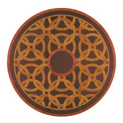 Oshkosh Designs - Contemplation Stone & Metal Medallion, 33.5" Unmounted, 3/8" Thick - Floor Medallions And Inlays