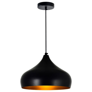 Dynamic 1 Light Down Pendant With Black Finish