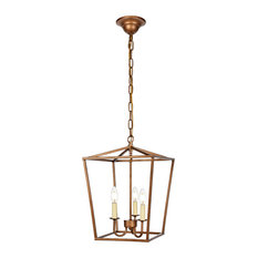Maddox Collection Pendant, 12.5"x18.25", 3-Light, Vintage Gold