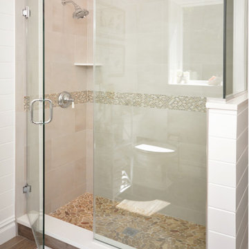 Transitional Shower in Bathroom