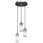 Toltec Lighting - Toltec Lighting 2143-BN-4091 Empire - Three Light Mini Pendant - No. of Rods: 4Assembly Required: TRUE Canopy Included: TRUE