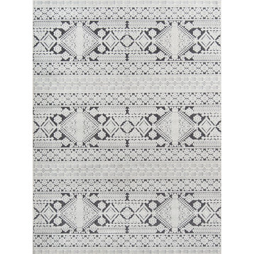 Momeni Covington Polyester Charcoal Area Rug 5'3"x7'6"