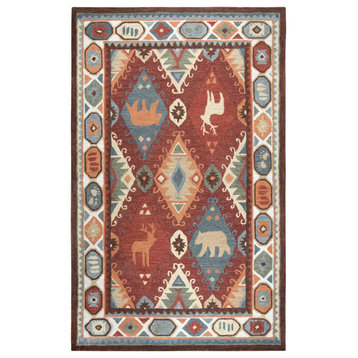 Rizzy Home NWD106 Northwoods Area Rug 5'x8' Red