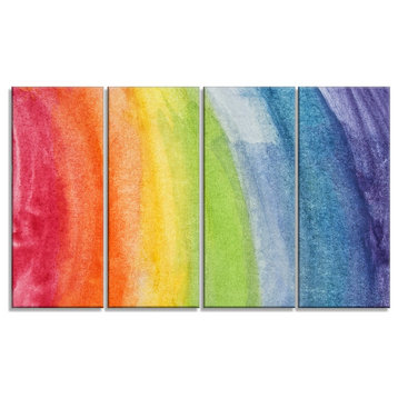 "Flowing Rainbow Colors" Abstract Canvas Artwork