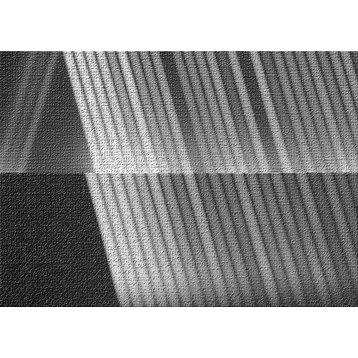 Monochrome Black And White 138 Area Rug, 5'0"x7'0"