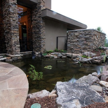 Lake Wylie NC backyard fish pond installation