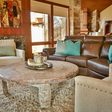 Rustic lakeside estate