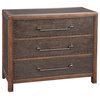Metal Hall Chest in Coffee Bean and Antique Metal