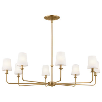 Pallas 8-Light Chandelier in Brushed Natural Brass