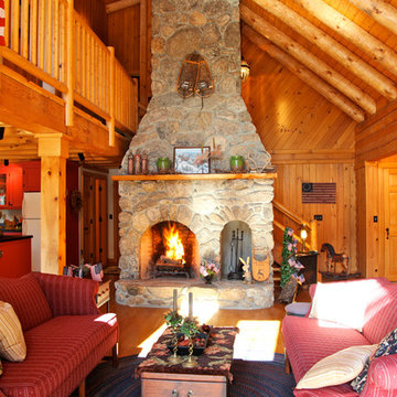 Beautiful Custom Log Cabin Great Room