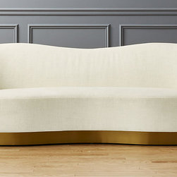 Robey Snow Curved Sofa | CB2 - Baby And Kids