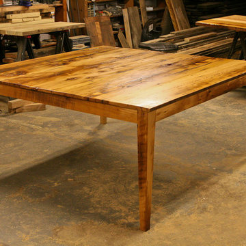 Large Square Reclaimed Wood Farm Table