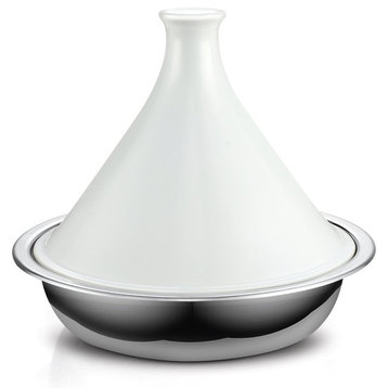 Cooks Standard Multi-Ply Clad Stainless Steel Tagine w/Extra Glass Lid, 4.5Quart