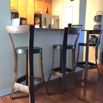 Wine Barrel Bar Stools