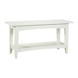 Bolton Furniture - Shaker Cottage Bench, Ivory - Accent And Storage Benches