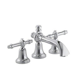 Kallista Chrome Inigo by Michael S Smith Deck-Mounted Bath Set, Lever Handles - Bathroom Faucets And Showerheads