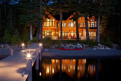 Large mountain style two-story exterior home photo in San Francisco
