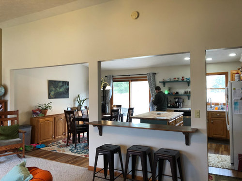 Almost complete kitchen dining living area remodel open concept