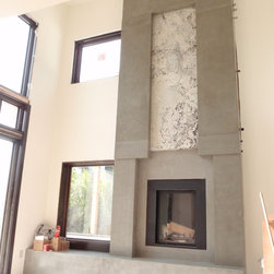 Concrete Fireplace Surround - Indoor Fireplaces