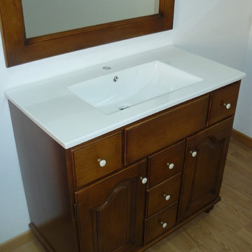 Mueble de baño de madera maciza