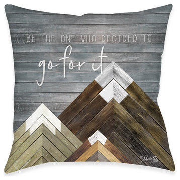 Go For It Outdoor Decorative Pillow, 18"x18"