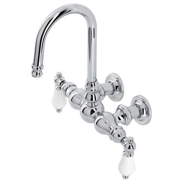 Kingston Brass CA5T Vintage Wall Mounted Clawfoot Tub Filler - Polished Chrome