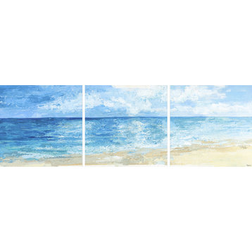 Deep Blue Sea Triptych, 96"x32"