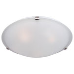 Maxim Lighting International - Malaga 4-Light Flush Mount, Satin Nickel, Frosted - Shed some light on your next family gathering with the Malaga Flush Mount. This 4-light flush-mount fixture is beautifully finished in satin nickel with frosted glass shades and will match almost any existing decor. Hang the Malaga Flush Mount over your dining table for a classic look, or in your entryway to welcome guests to your home.