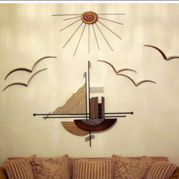 Ceramic Seagulls 3d wall art - Products