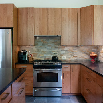 Open Concept Cherry Kitchen