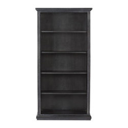 Home Decorators Collection - Aldridge 5-Shelf Bookcase in Washed Black - Bookcases