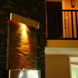 Serene Falls Stainless Steel Wall Fountain - Indoor Fountains