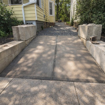 Concrete Retaining Walls with Driveway Access