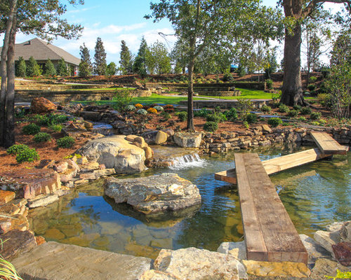 Eclectic Landscape Hawaii This is an example of an eclectic landscape in Little Rock with a water feature.