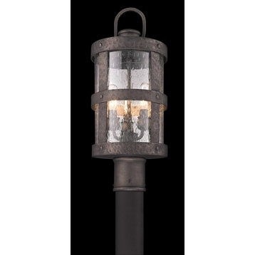 Troy Barbosa 3-Light Post Lantern, Barbosa Bronze, Medium