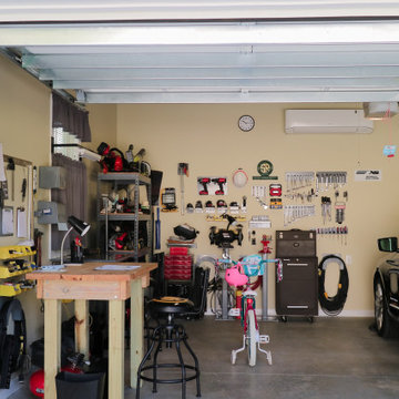 Organized Workshop Inside Detached Garage