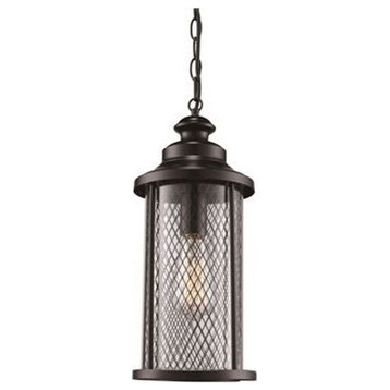 Trans Globe 40746 BK Stewart - 8.25" One Light Outdoor Hanging Lantern