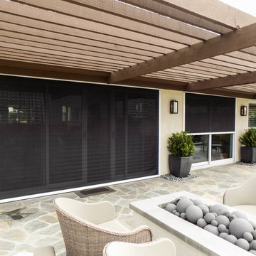 Exterior Door Motorized Power Screens in Coto de Caza, California