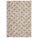 Jaipur Living - Jaipur Living Caelum Indoor/Outdoor Trellis Beige/Cream Area Rug, 5'3"x7'6" - The Fresno collection lends a relaxed, casual feel to outdoor spaces and high-traffic indoor areas. The beige and cream-colored Caelum area rug features an asymmetrical trellis motif that creates a global look and unique texture. Made of durable polypropylene and polyester, this flatweave rug offers versatility and an easy-care foundation to any space.