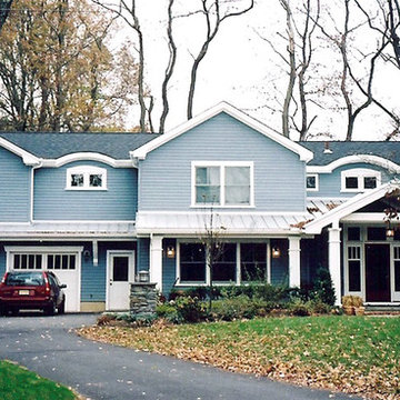 Addition and exterior transformation onto existing split level