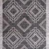 Marokko Diamond Tribal Indoor/Outdoor Rug, Black and Ivory, 4x6