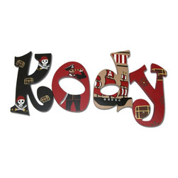 Custom Painted Pirate Letters - Wall Letters