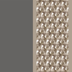 Vasili Charcoal Optical Stripe - Wallpaper