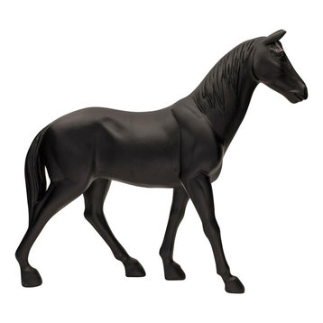 Wild Horse Statue Ornament in Black