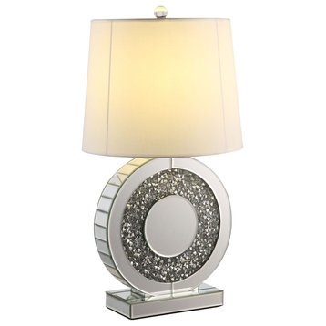Noralie Table Lamp, Mirrored and Faux Diamonds