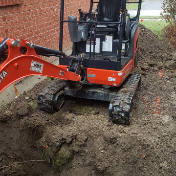 Excavation of a separate entrance for a Basement Apartment