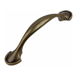 GlideRite Hardware - 3" Arch Cabinet Pulls, Antique Brass - Cabinet And Drawer Handle Pulls